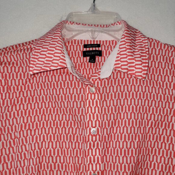 Talbot Ladies' Shirt Red and White Print Slim Fit - Picture 5 of 9